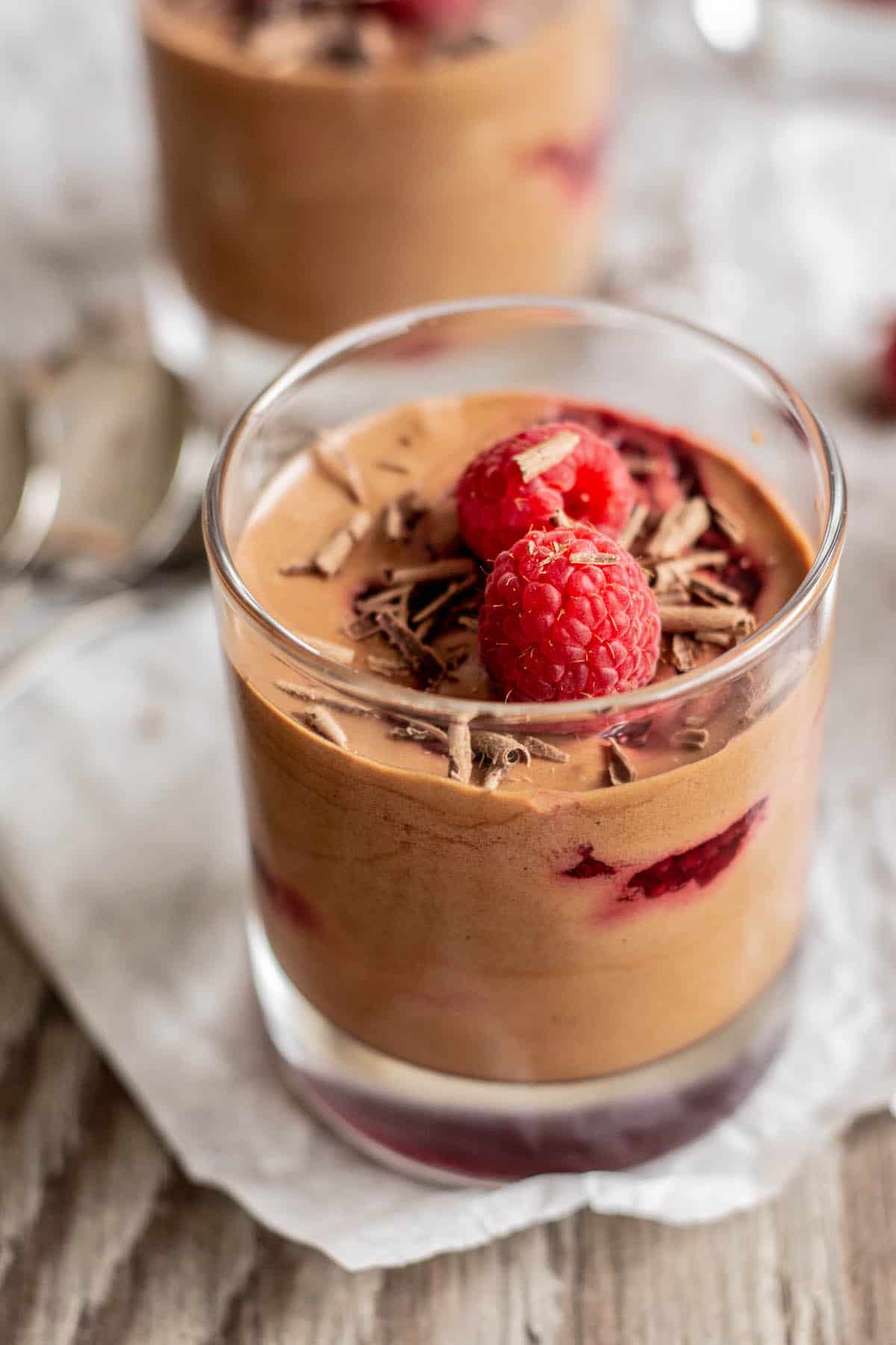 Raspberry-Infused Chocolate Mousse with Fruit Core