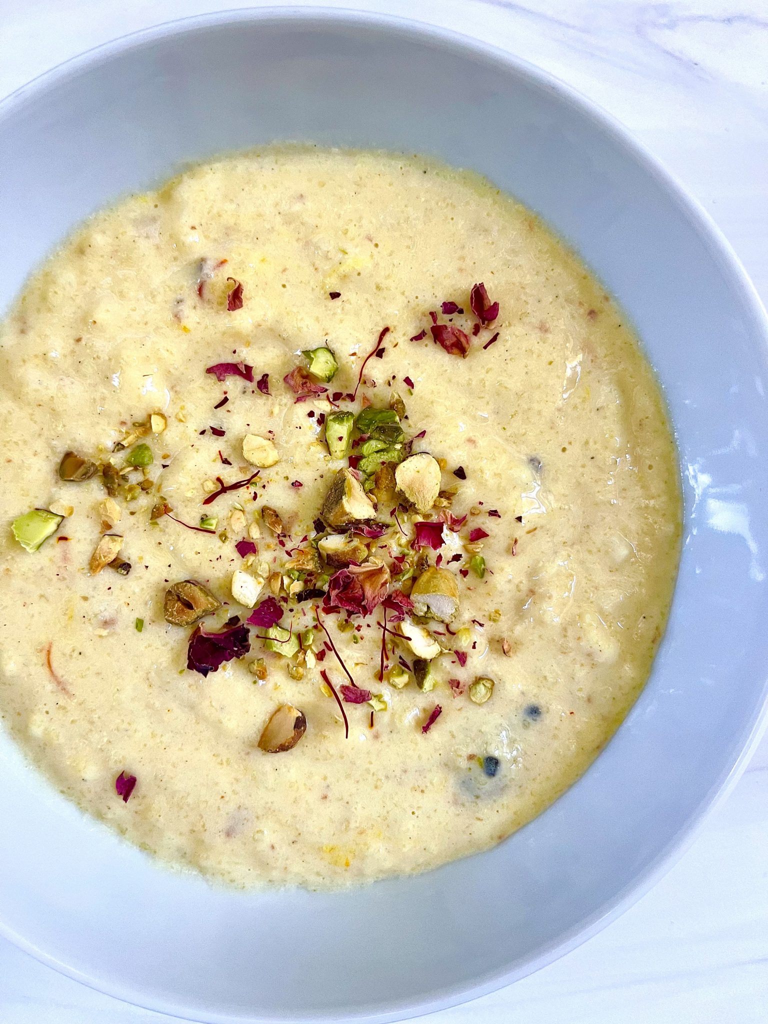 Saffron and Cardamom Rice Pudding