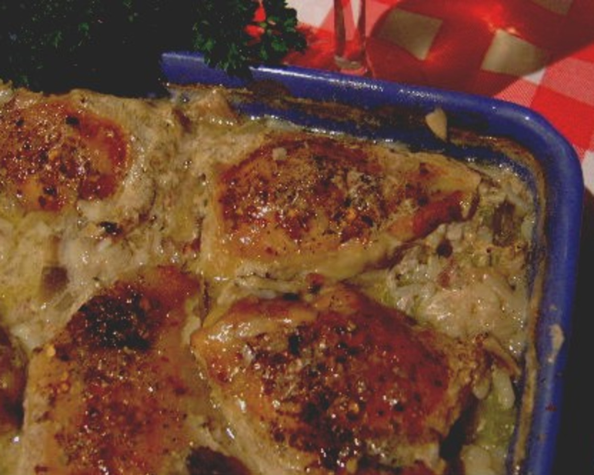 Low-Profile Chicken and Rice Bake