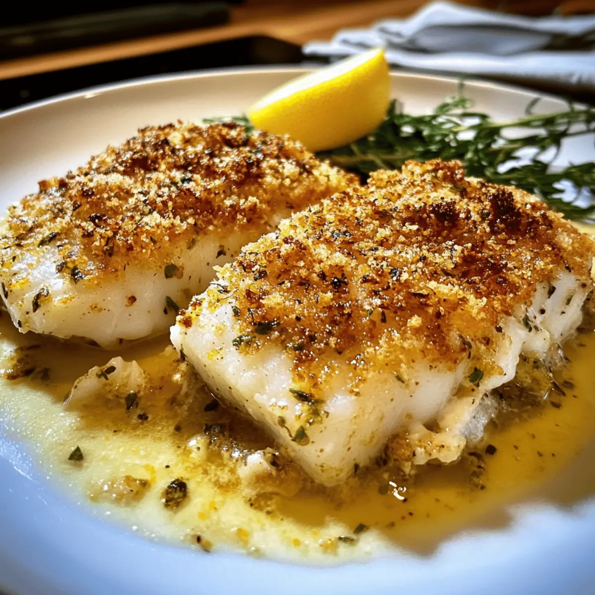 Lemon-Dusted Cod with Herb Coating