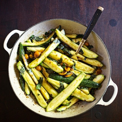 Coconut Aminos-Braised Zucchini and Tomatoes