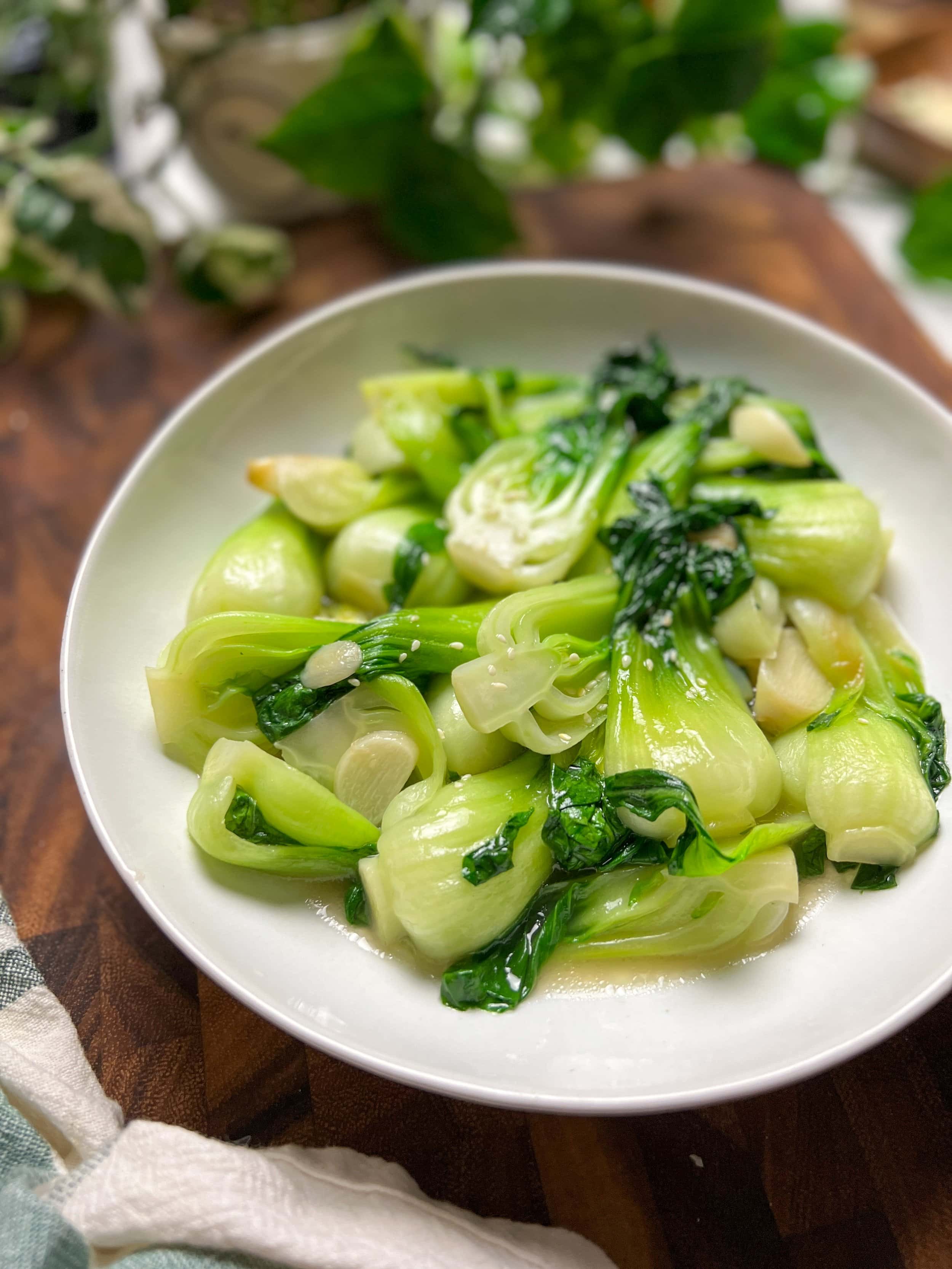 Sichuan-Garlic Bok Choy Stir-Fry