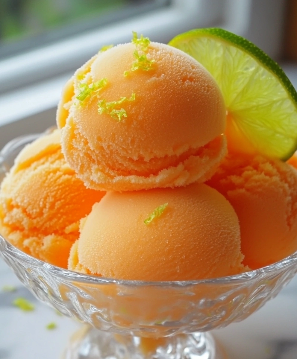 Lime-Zested Tropical Fruit Sorbet