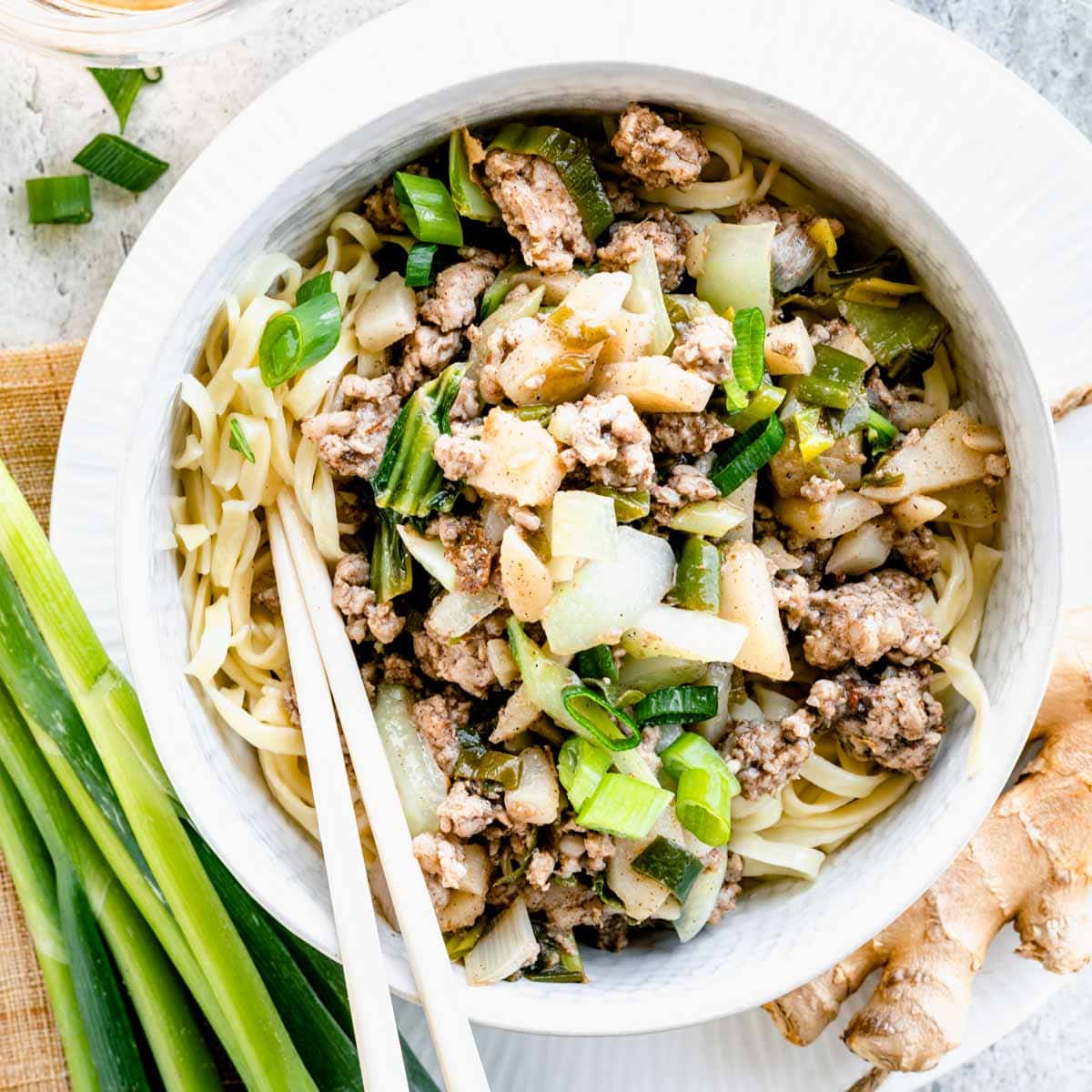 Stir-Fried Pork with Bok Choy and Ginger