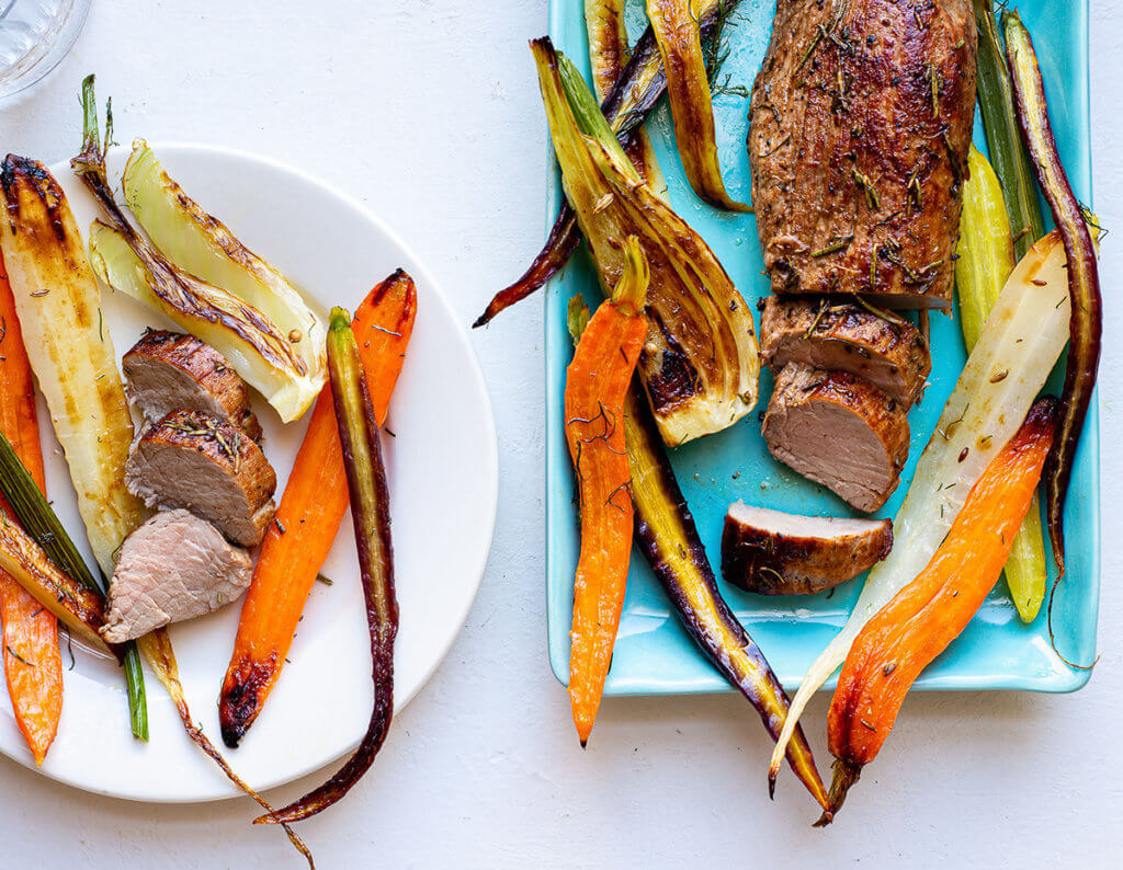 Balsamic-Glazed Pork Tenderloin with Roasted Root Vegetables