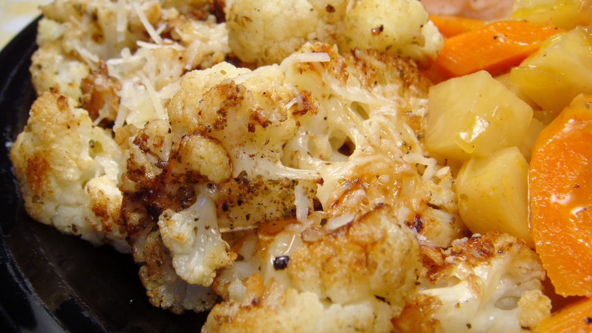 Balsamic Roasted Cauliflower with Parmesan