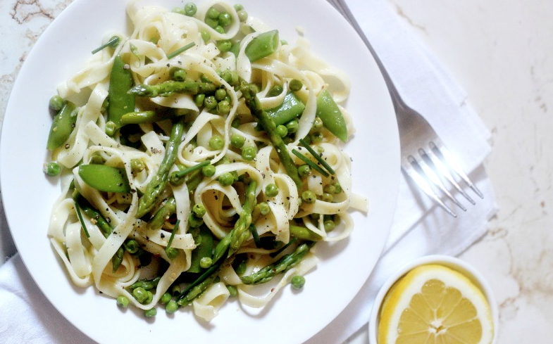 Spring Vegetable Tagliatelle with Lemon Cream