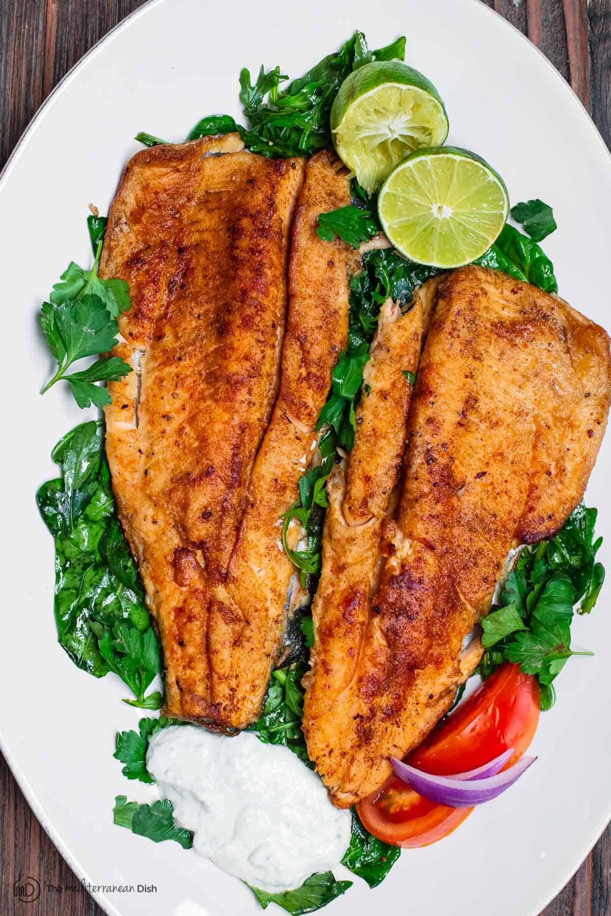 Pan-Seared Rainbow Trout with Lemon and Dill