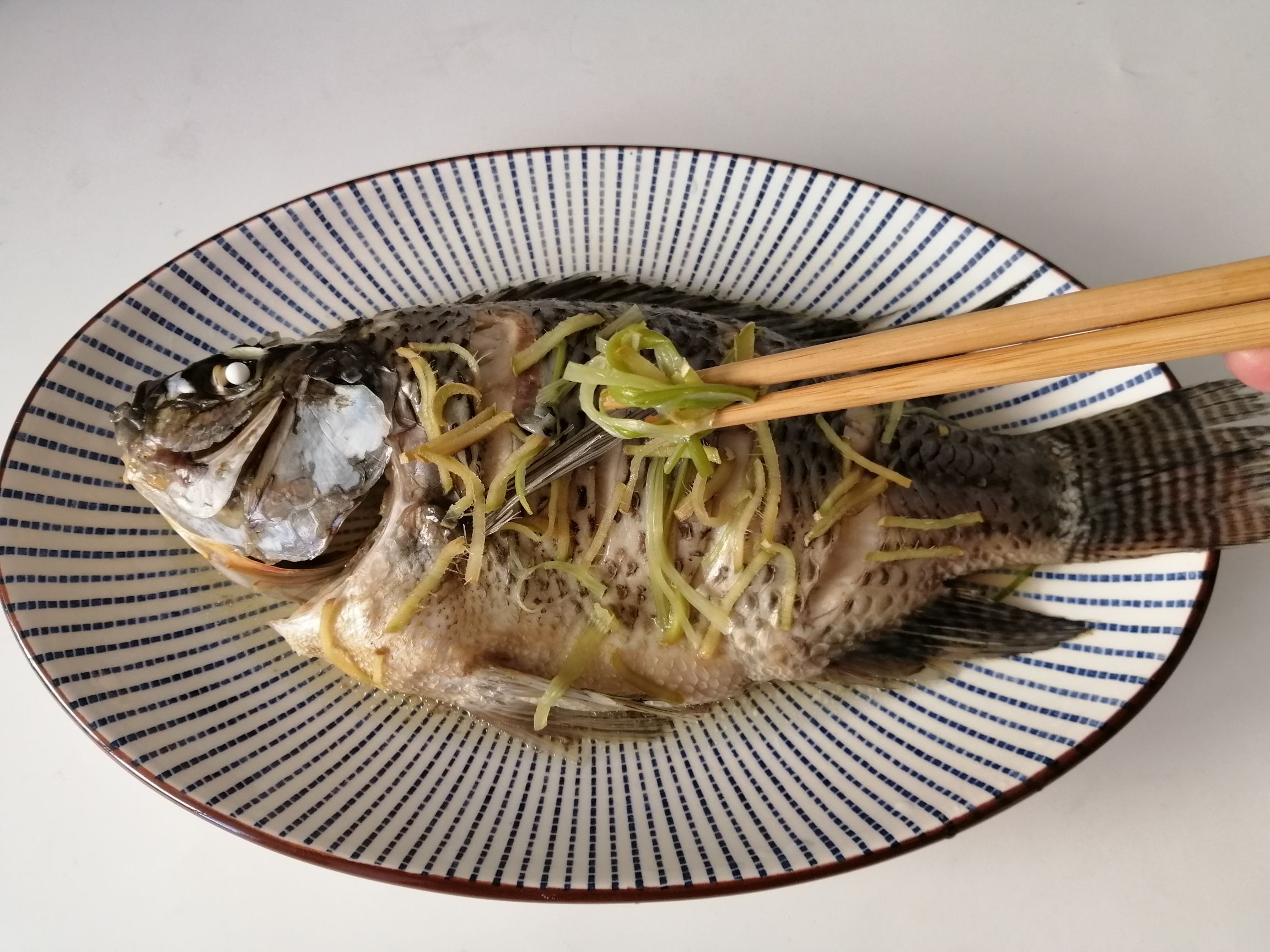 Steamed Tilapia with Chili and Ginger
