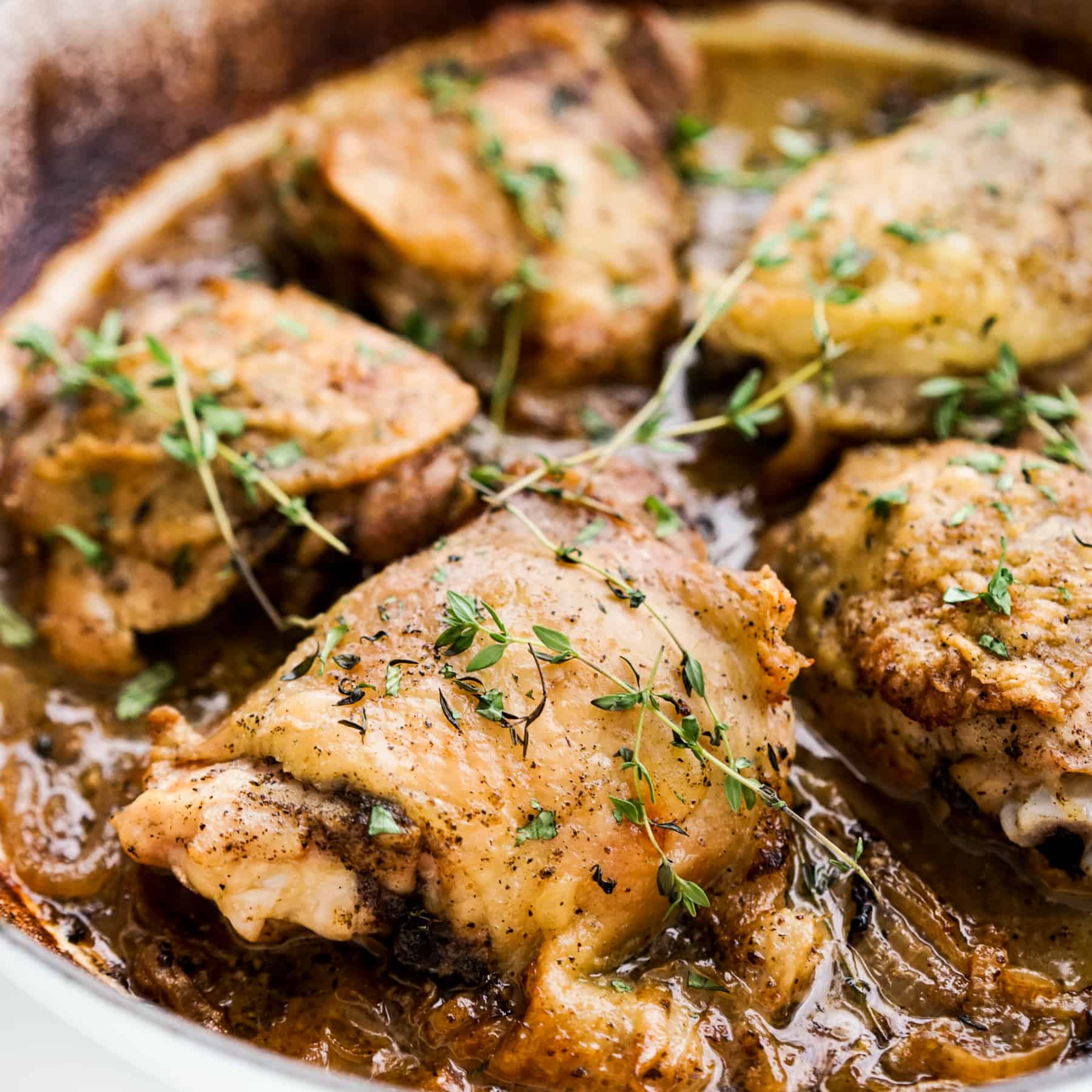 Buttermilk-Braised Chicken Thighs with Garlic and Thyme