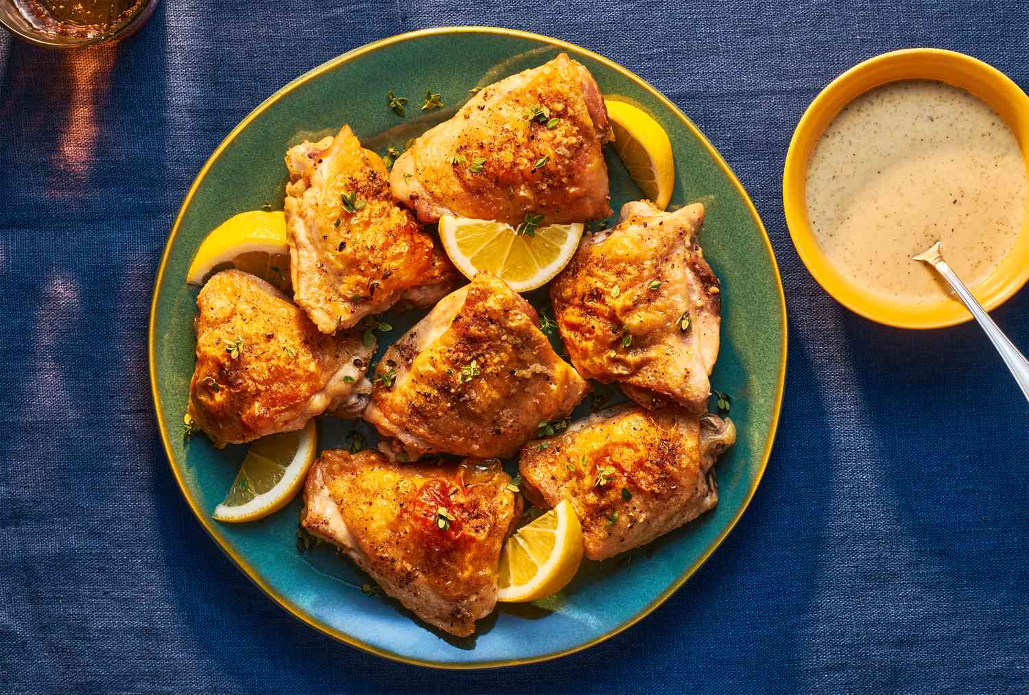 Bittersweet Aperol Chicken Thighs with Lemon