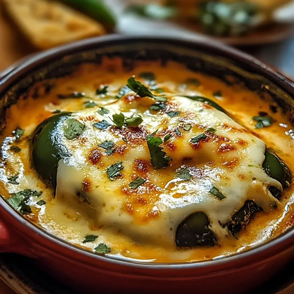 Queso Fundido with Roasted Poblano and Oaxaca Cheese