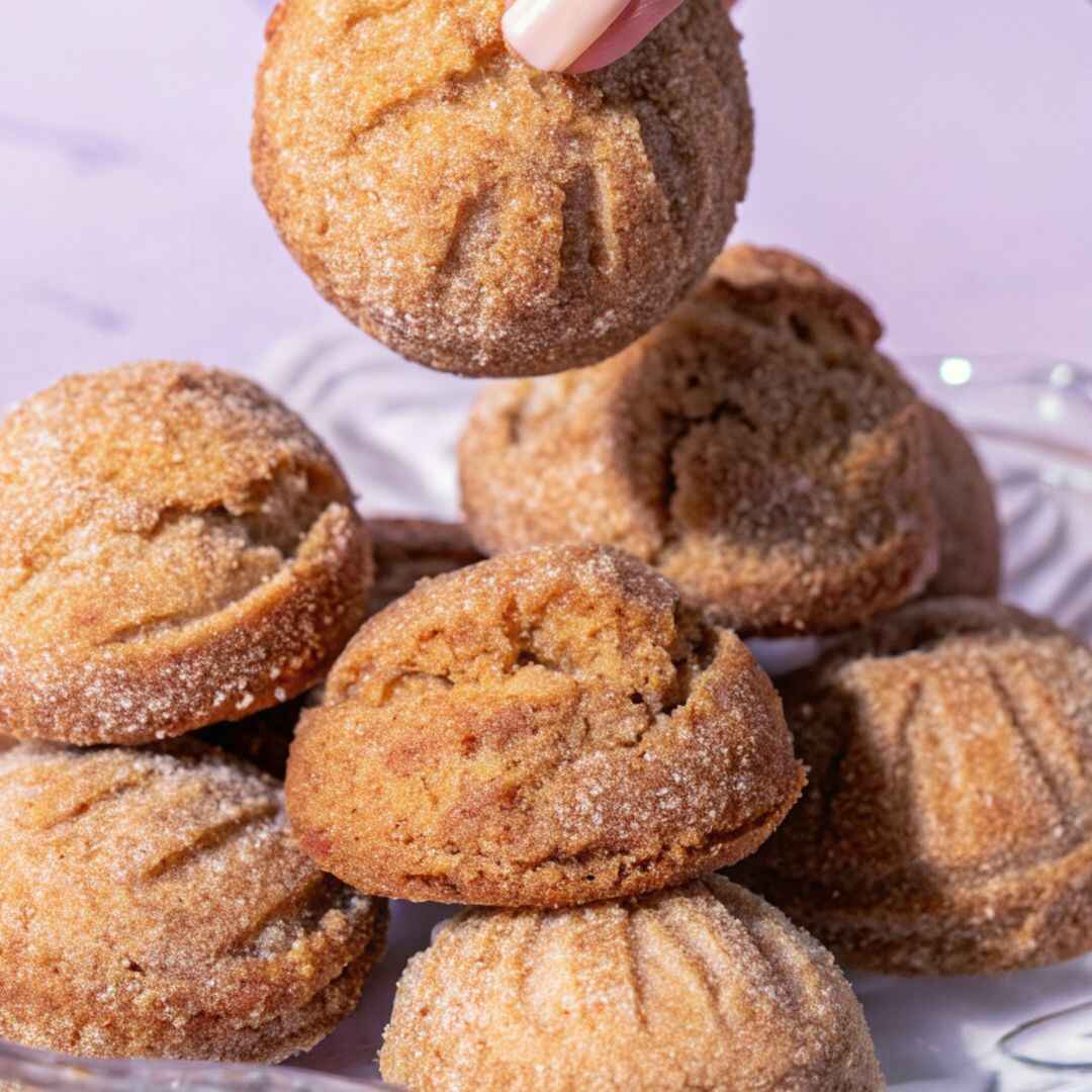 Cinnamon-Sugar Coated Almond Shortbread Cookies