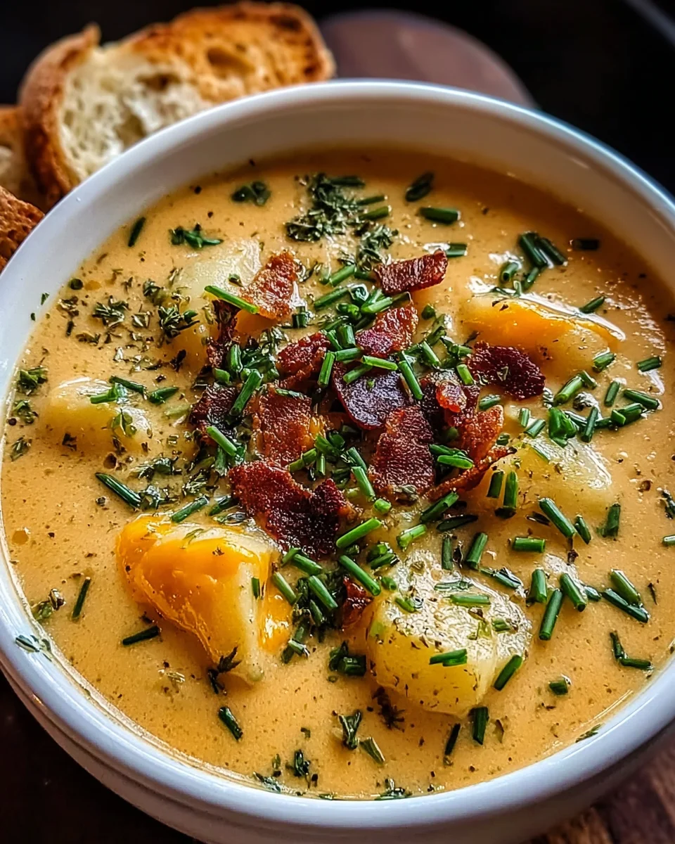 Perennial Greens and Potato Soup with Herb Crust