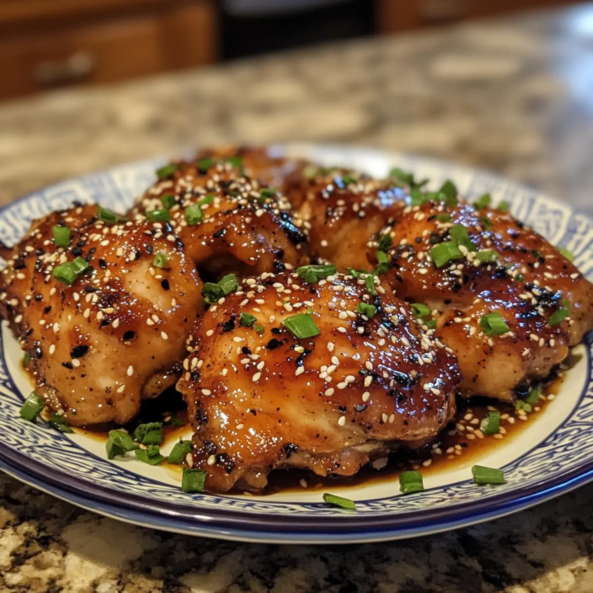 Sesame-Ginger Glazed Chicken Thighs