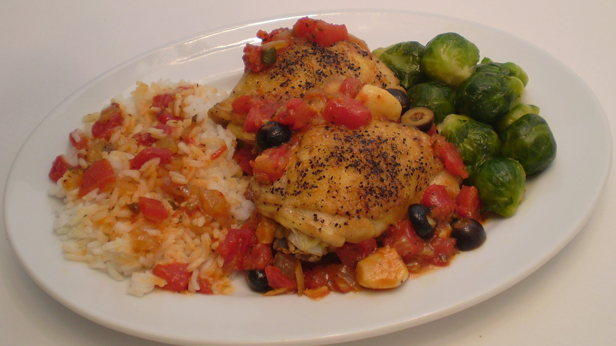 Herb-Roasted Chicken Thighs with Olives