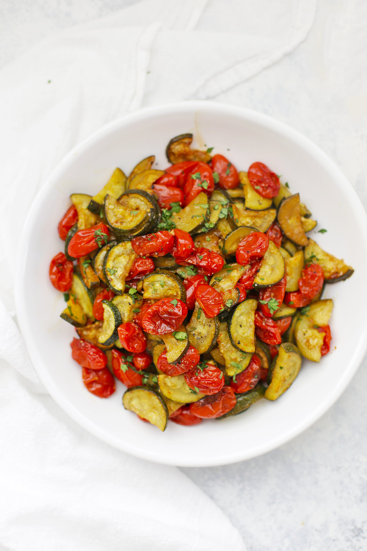 Rosemary-Roasted Cherry Tomatoes and Zucchini