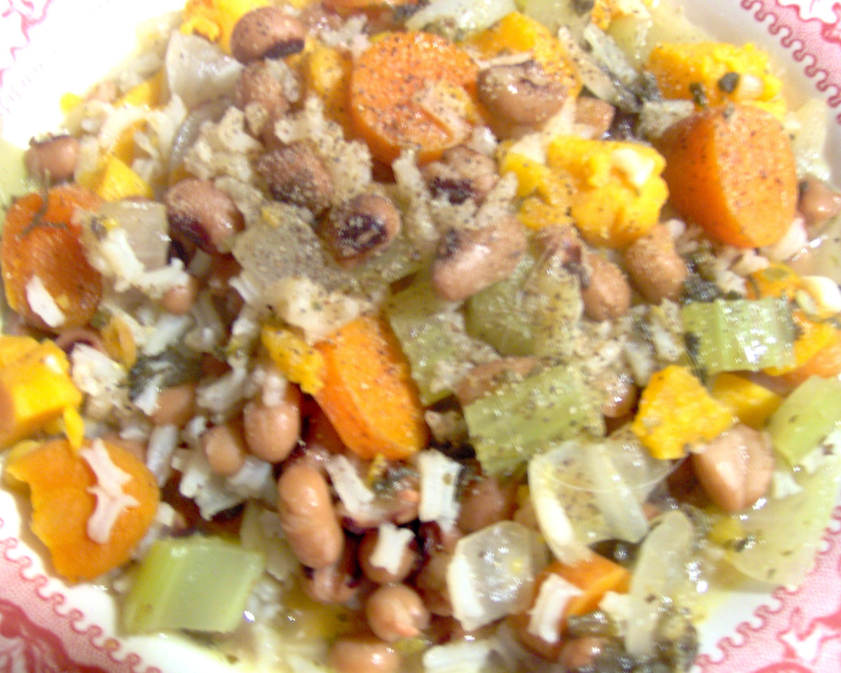 Spiced Yam and Black-Eyed Pea Stew with Scotch Bonnet