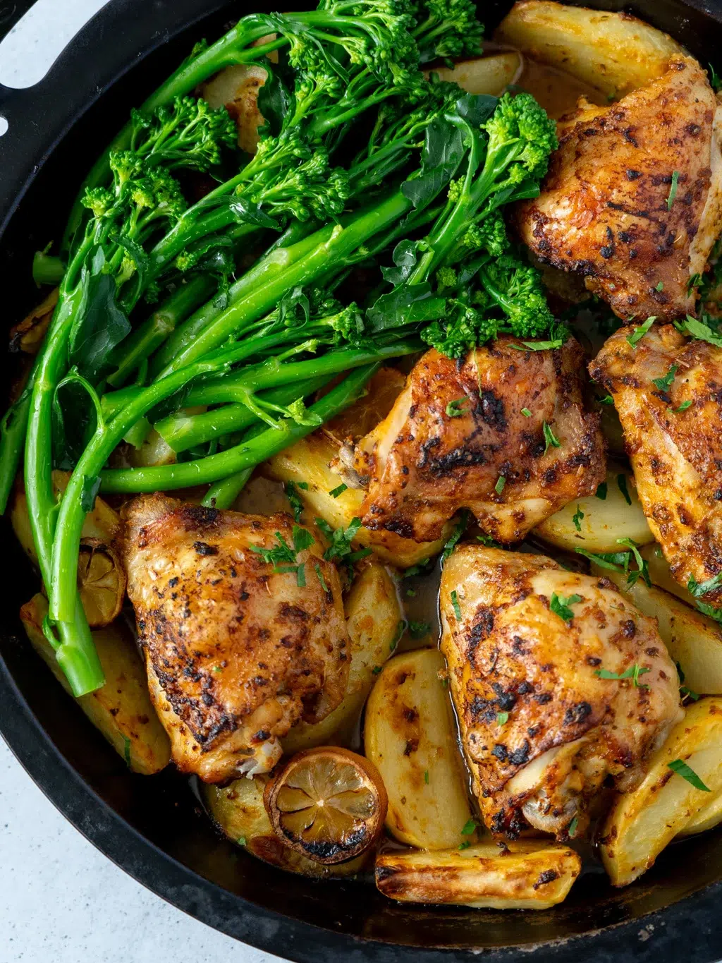 One-Pan Garlic Chicken with Sautéed Greens