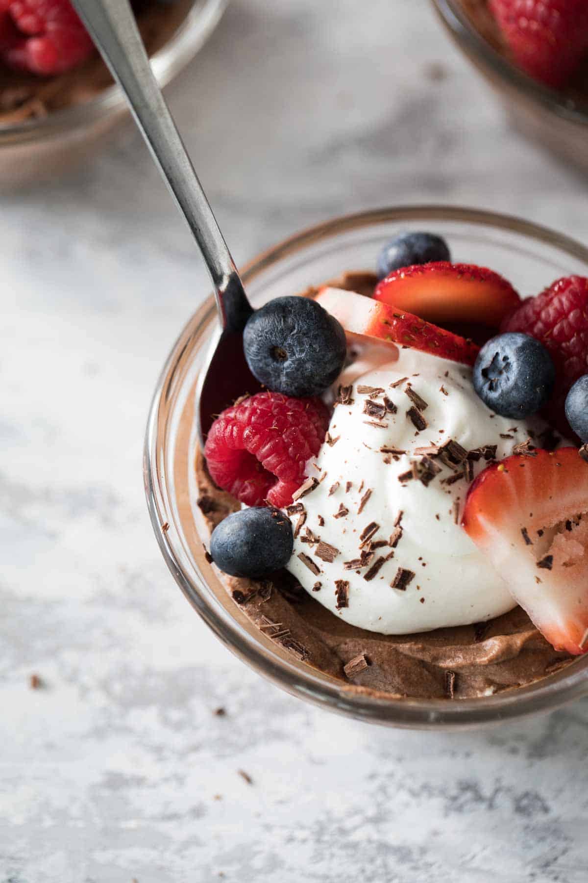 Airy Chocolate Mousse with Fresh Berries