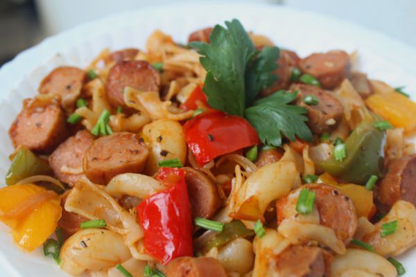 Quick Sausage and Bell Pepper Pasta