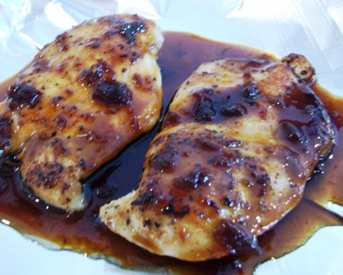 Orange-Bitter Chicken with Aperol Glaze
