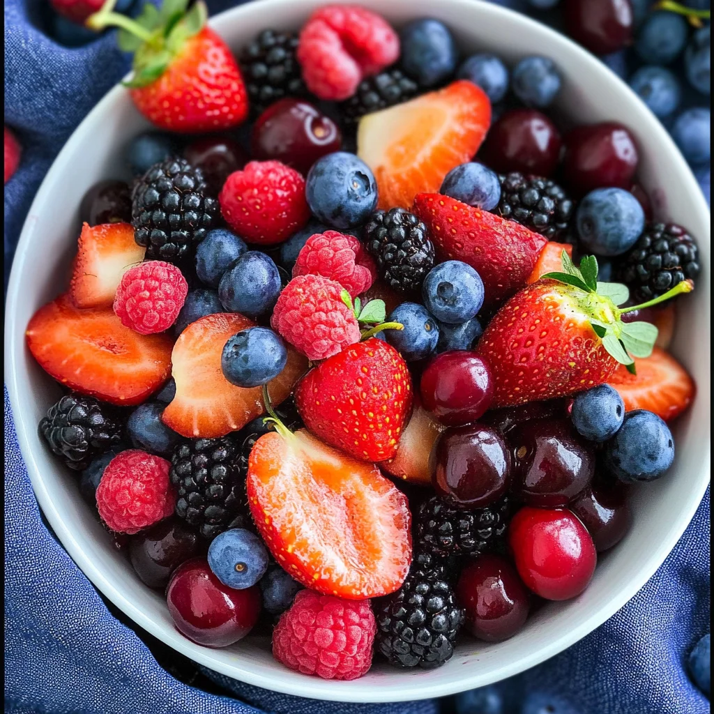 Berry-Frosted Fruit Salad