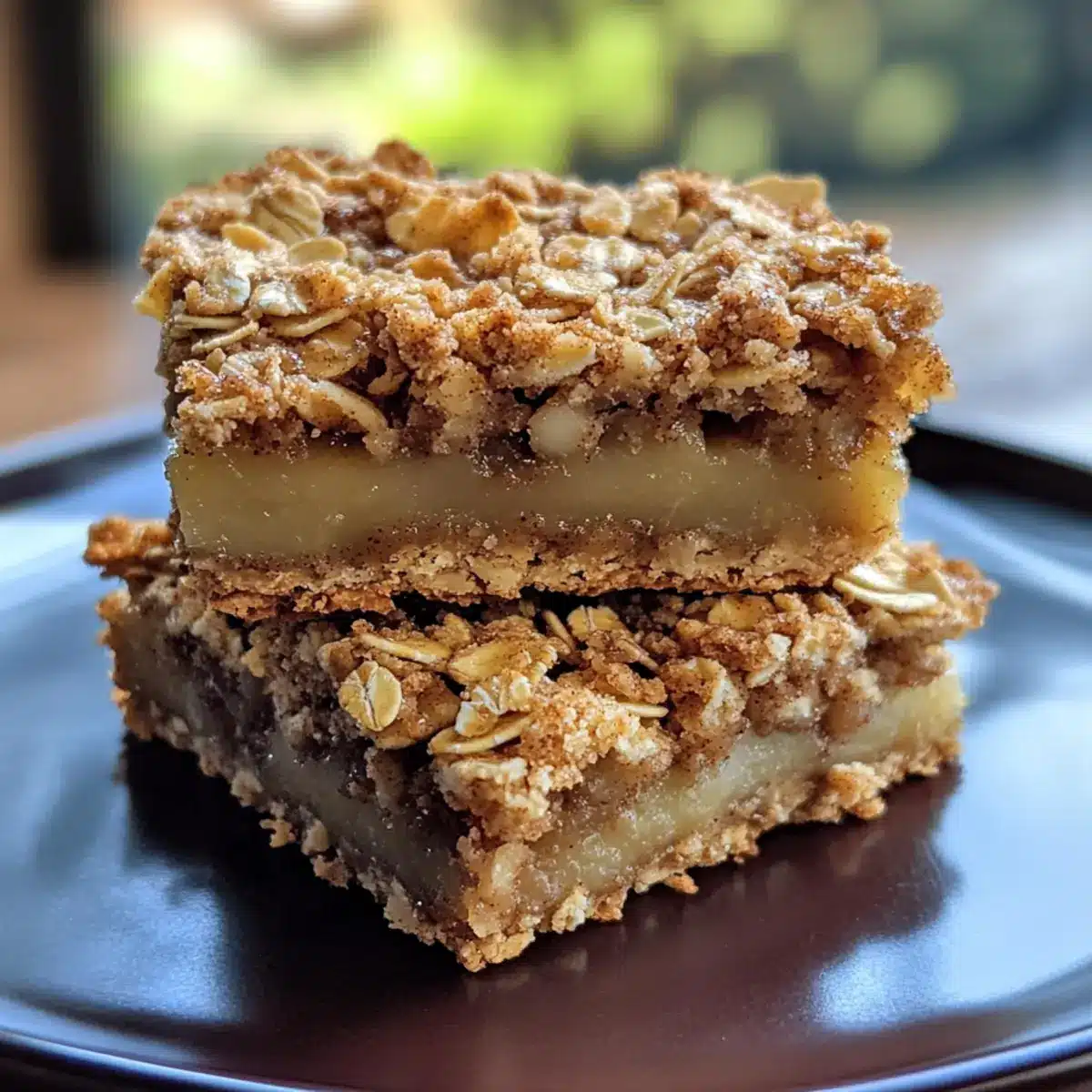 Baked Cinnamon Pear Slices with Oat Crumble