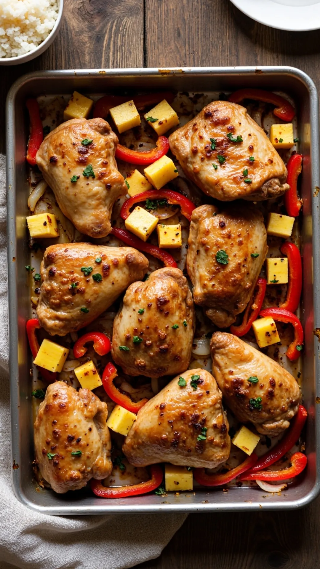 Sheet Pan Smoky Chicken with Sweet Potatoes and Onions