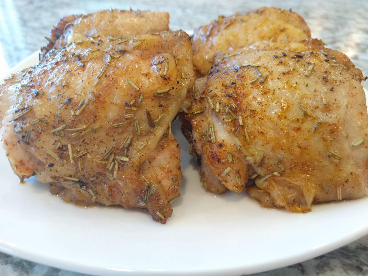 Rosemary-Infused Chicken Thighs with Roasted Broccoli