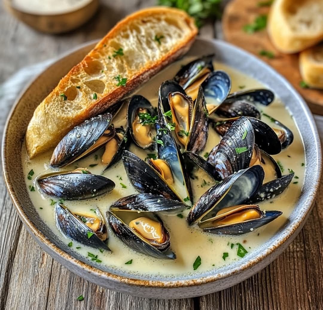 Half-Cooked Half-Steamed Mussels