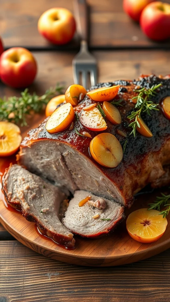 Slow-Roasted Pork Shoulder with Apple Compote