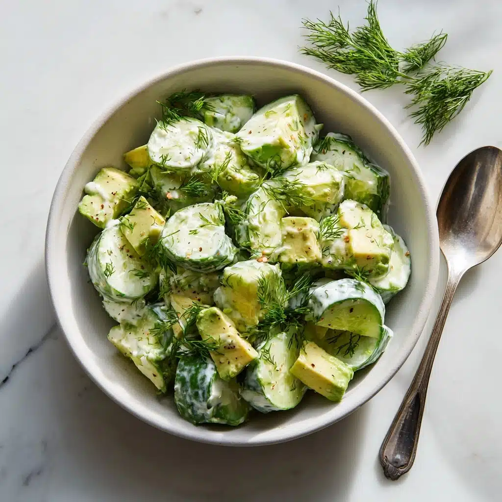 Creamy Avocado-Cucumber Salad with Lime Dressing