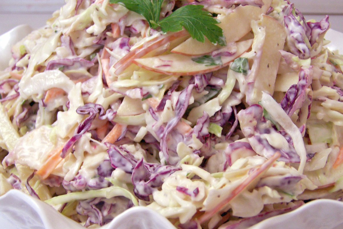 Maple-Glazed Cabbage and Apple Slaw