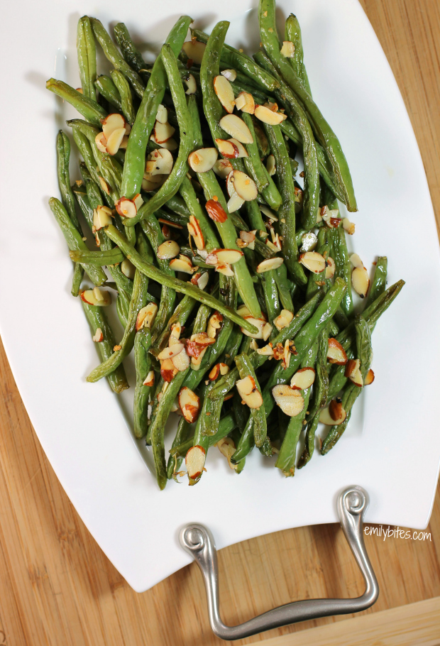 Garlic Roasted Green Beans with Almonds