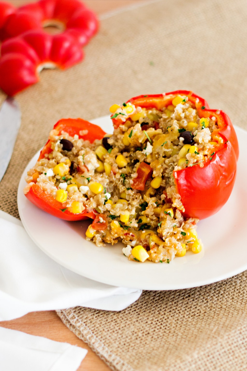 Quinoa-Stuffed Bell Peppers