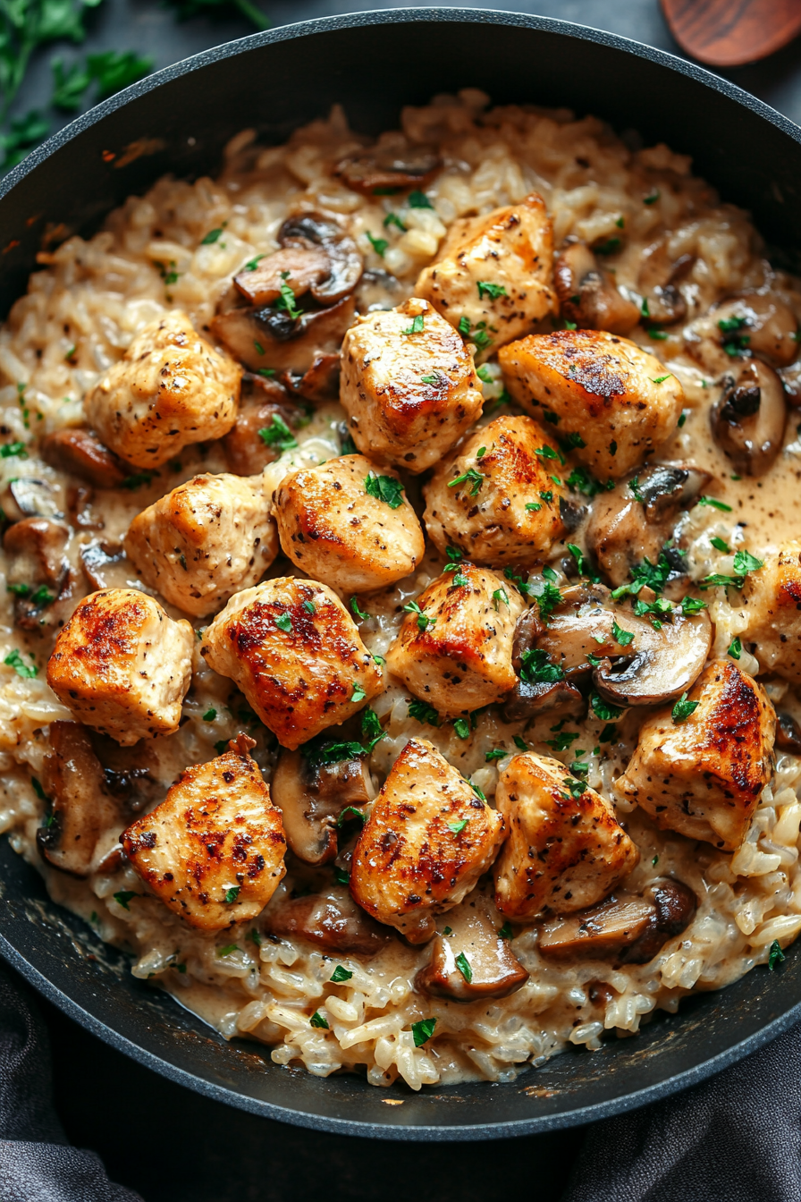 One-Pot Chicken and Mushroom Rice