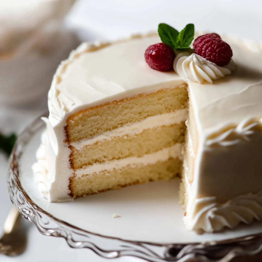 Baked Vanilla Cake with Lemon Zest