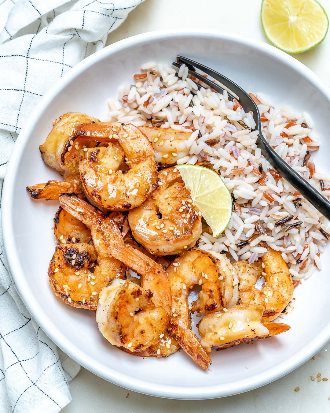 Sautéed Shrimp with Miso and Sesame