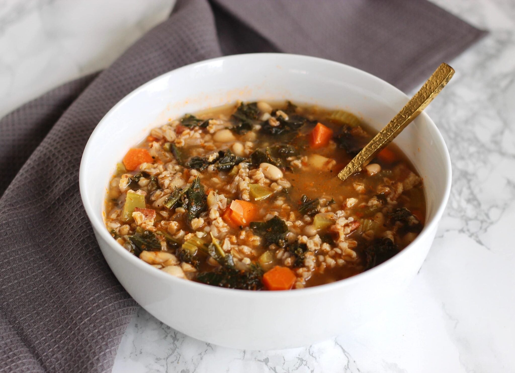 One-Pot Farro and White Bean Stew
