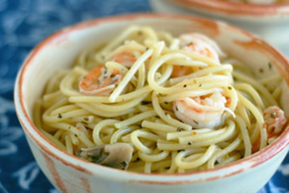 with Sautéed Shrimp and Garlic