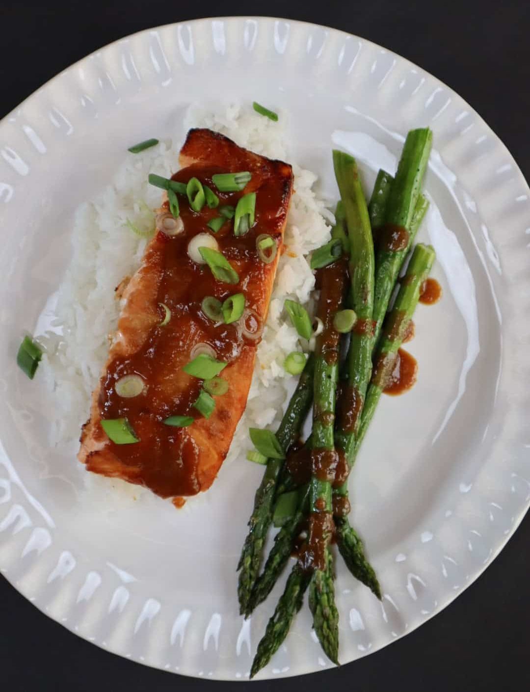 Miso-Infused Salmon with Charred Asparagus