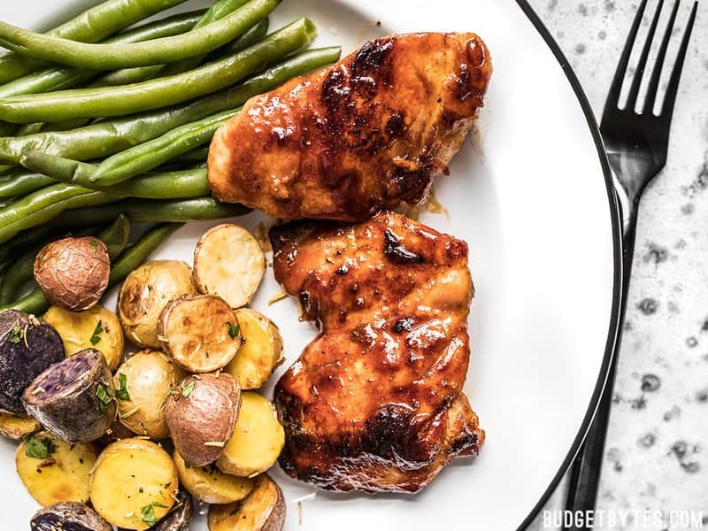 Rosemary-Spiced Chicken Thighs with Sweet Potato Mash