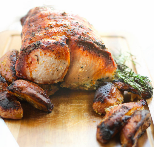 Herb-Roasted Pork Tenderloin with Garlic-Infused Avocado Oil