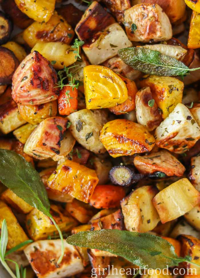 Crisp-Tossed Roasted Root Vegetables