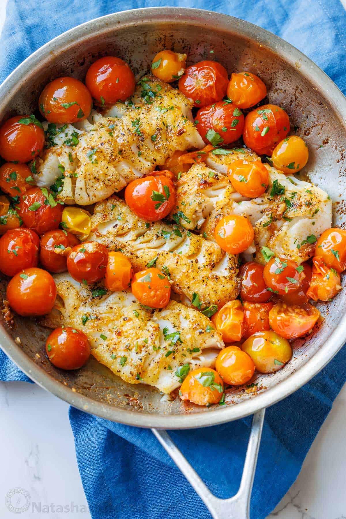 Pan-Seared Cod with White Wine and Capers