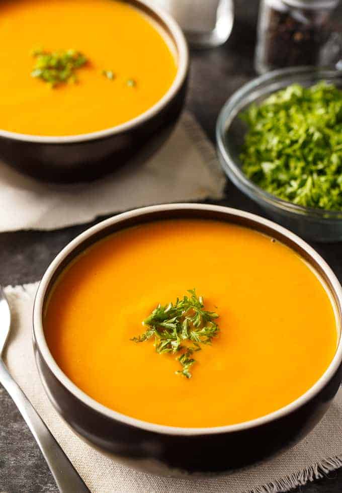 Carrot-Infused Vegetable Soup with Hidden Puree