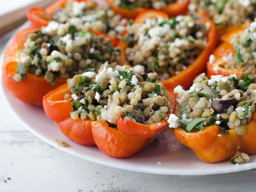 Lentil and Rosemary Stuffed Bell Peppers