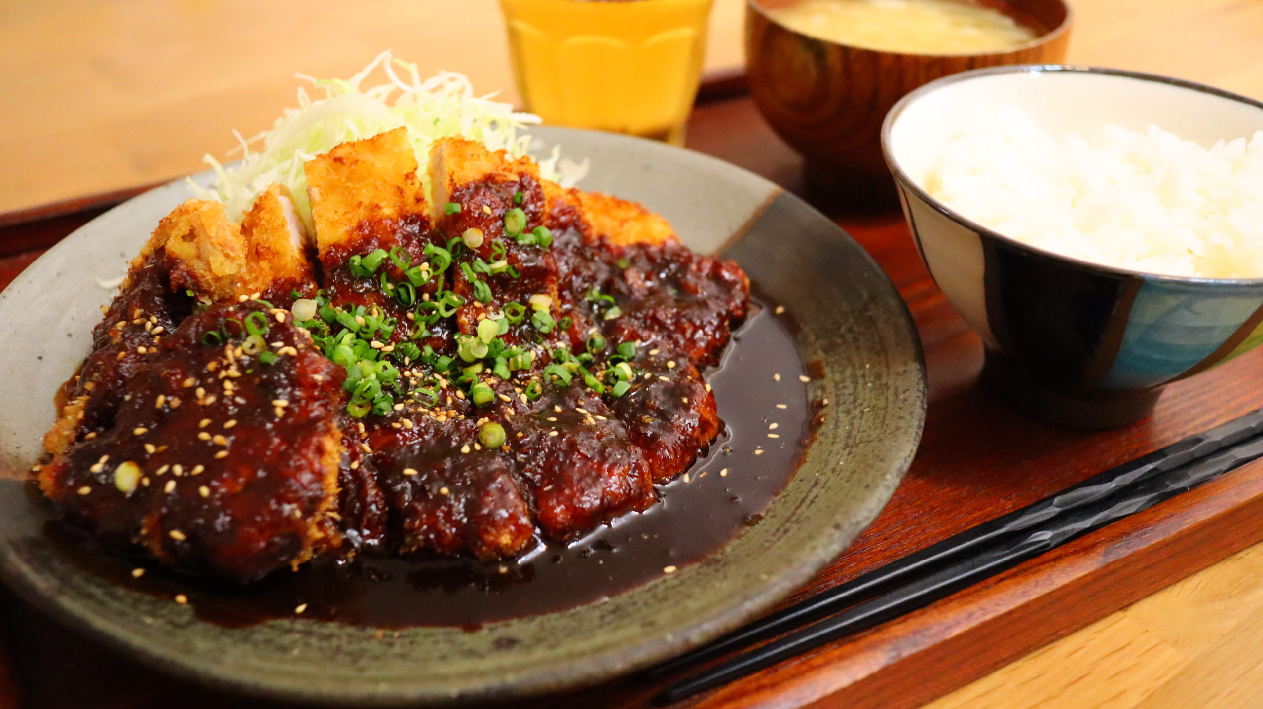 Panko-Breaded Pork Cutlet with Miso Glaze