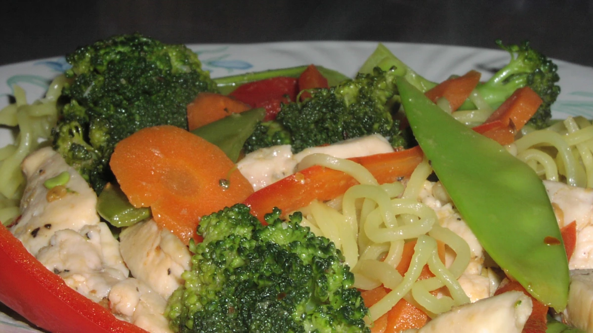 Stir-Fried Chicken with Ginger and Vegetables